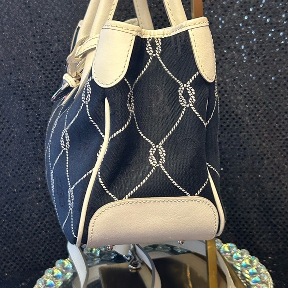 Dooney & Bourke Vintage Nautical Black &White Crossbody/Satchel Approx. 12x8x5 - Picture 4 of 16